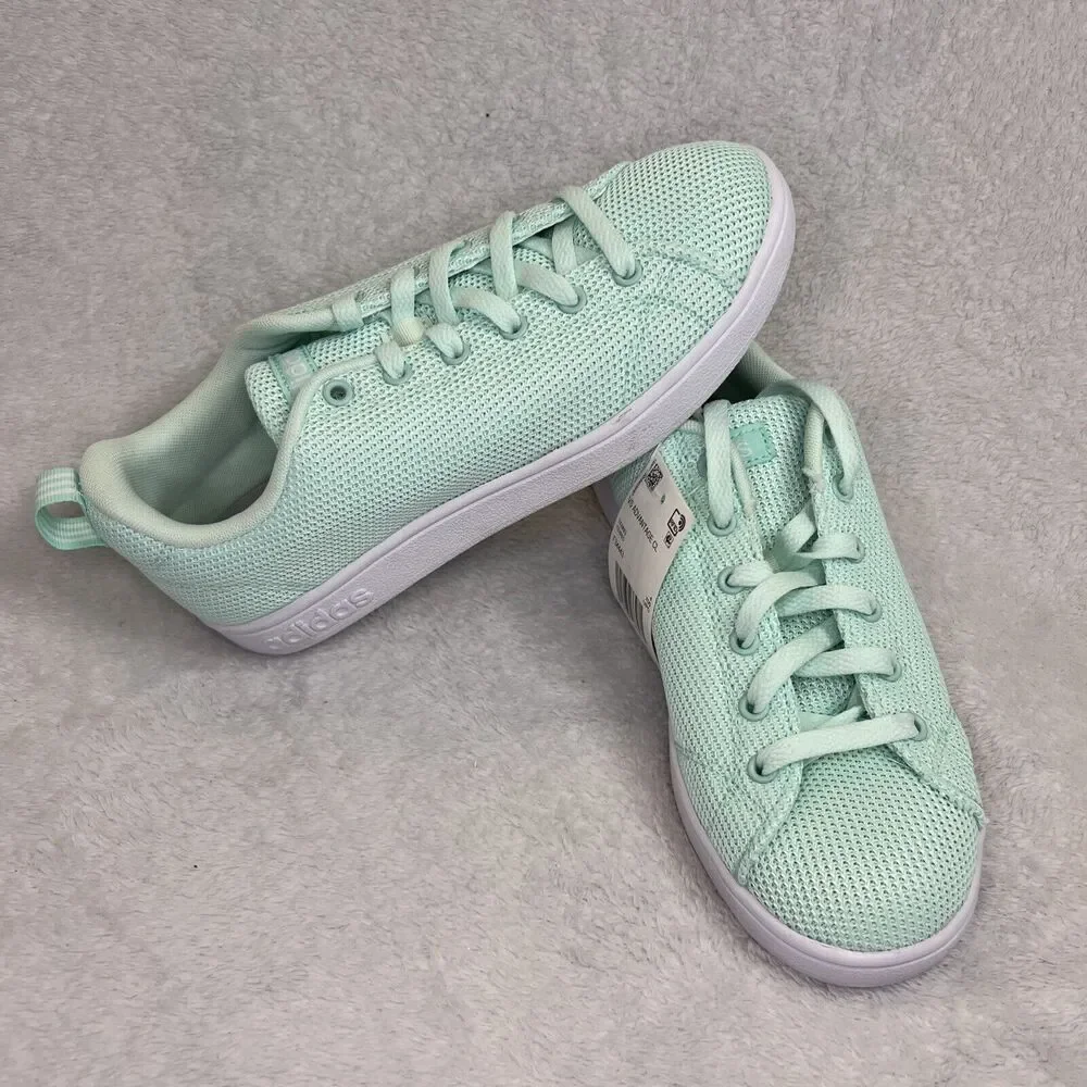 New Adidas VS Advantage Shoe Sneaker Tennis F34443 Ice Mint Mesh Womens Sz 5.5‎